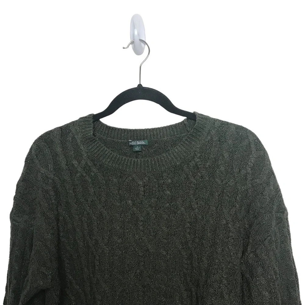 Wild Fable Green Knit Sweater Small